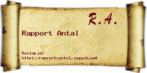 Rapport Antal névjegykártya